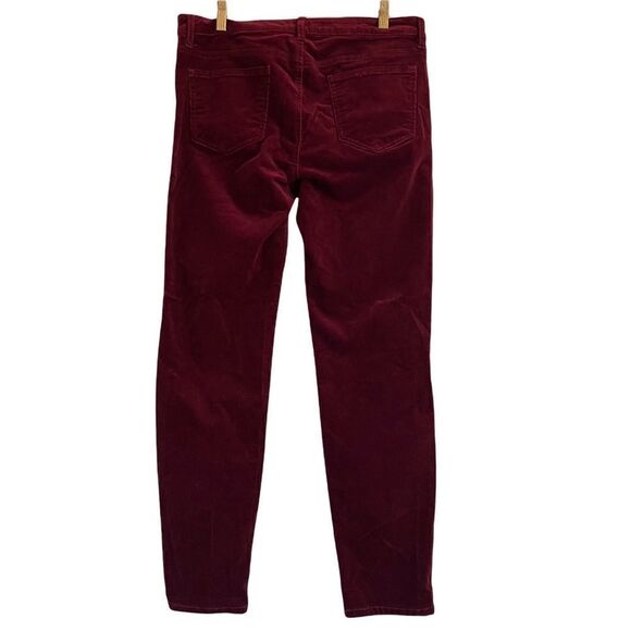 Edyson Hampton Skinny Corduroy Pants Burgundy Pinwale Cords 30 - Picture 4 of 7